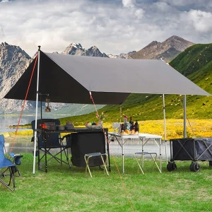 FUNKY CHAIRS 2 Adet Ayarlanabilir Teleskopik Alüminyum Tarp Tente Çadır Direği 230 cm