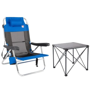 FUNKY CHAIRS Masa Sandalye Seti - 1 Adet Beach Star Light Şezlong ve 1 Adet Titanium Masa