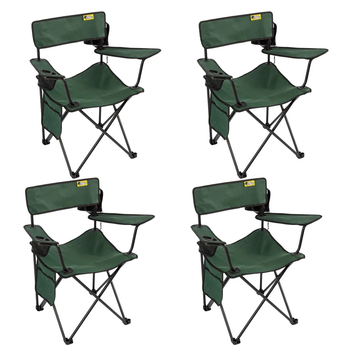 FUNKY CHAIRS Camper Katlanabilir Kamp Piknik Sandalyesi - Petrol Yeşili (4 Adet)