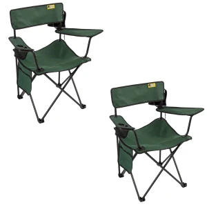 FUNKY CHAIRS Camper Katlanabilir Kamp Piknik Sandalyesi - Petrol Yeşili (2 Adet)