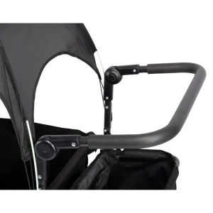 FUNKY CHAIRS Gölgelikli 110 Litre Fren Sistemli, Rulmanlı, Kalın Teker, XL Boy Katlanır Vagon Plaj Taşıma ve Kamp Arabası - Siyah