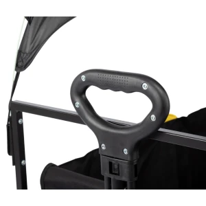FUNKY CHAIRS Gölgelikli 110 Litre Fren Sistemli, Rulmanlı, Kalın Teker, XL Boy Katlanır Vagon Plaj Taşıma ve Kamp Arabası - Siyah