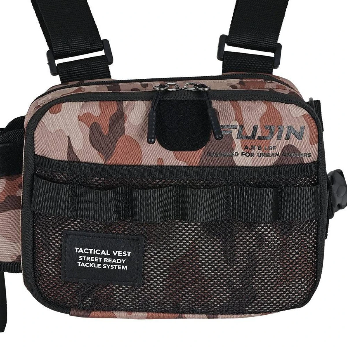 Fujin Tactical Vest Brown Camo Balıkçı Çantası