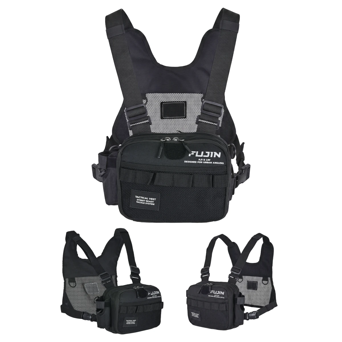 Fujin Tactical Vest Black Balıkçı Çantası