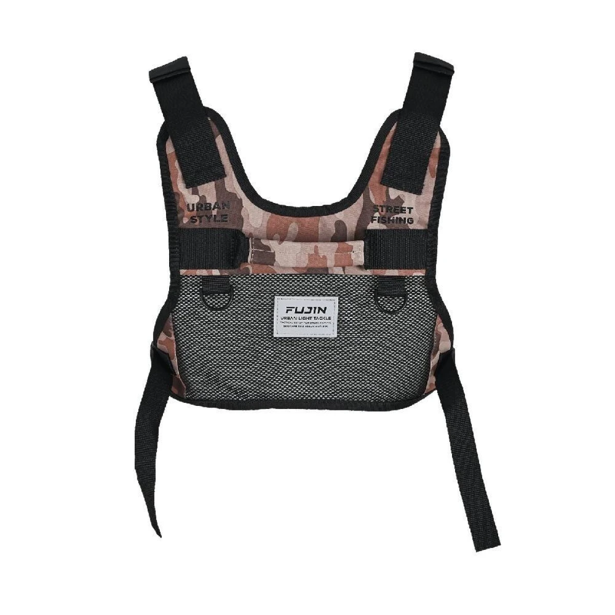 Fujin Tactical Vest Brown Camo Balıkçı Çantası