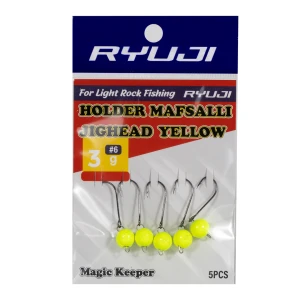 RYUJI Holder Mafsallı Jig Head - Yellow UV