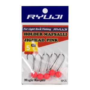 RYUJI Holder Mafsallı Jig Head - Pink UV