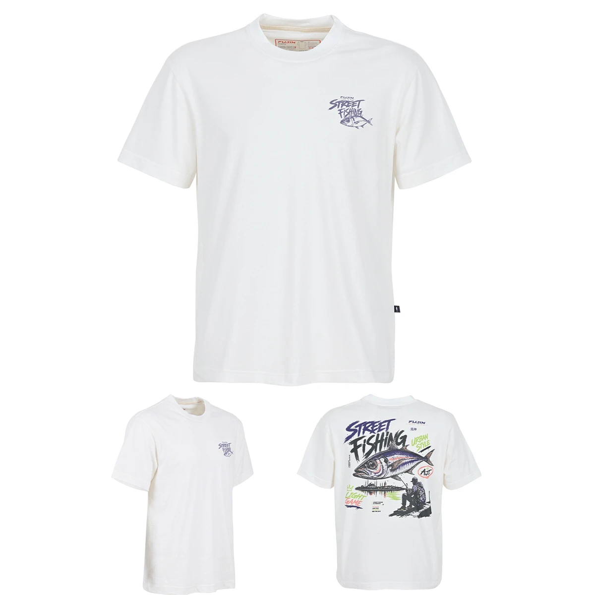 Fujin S26 Street Fishing T-Shirt Ecru - XL