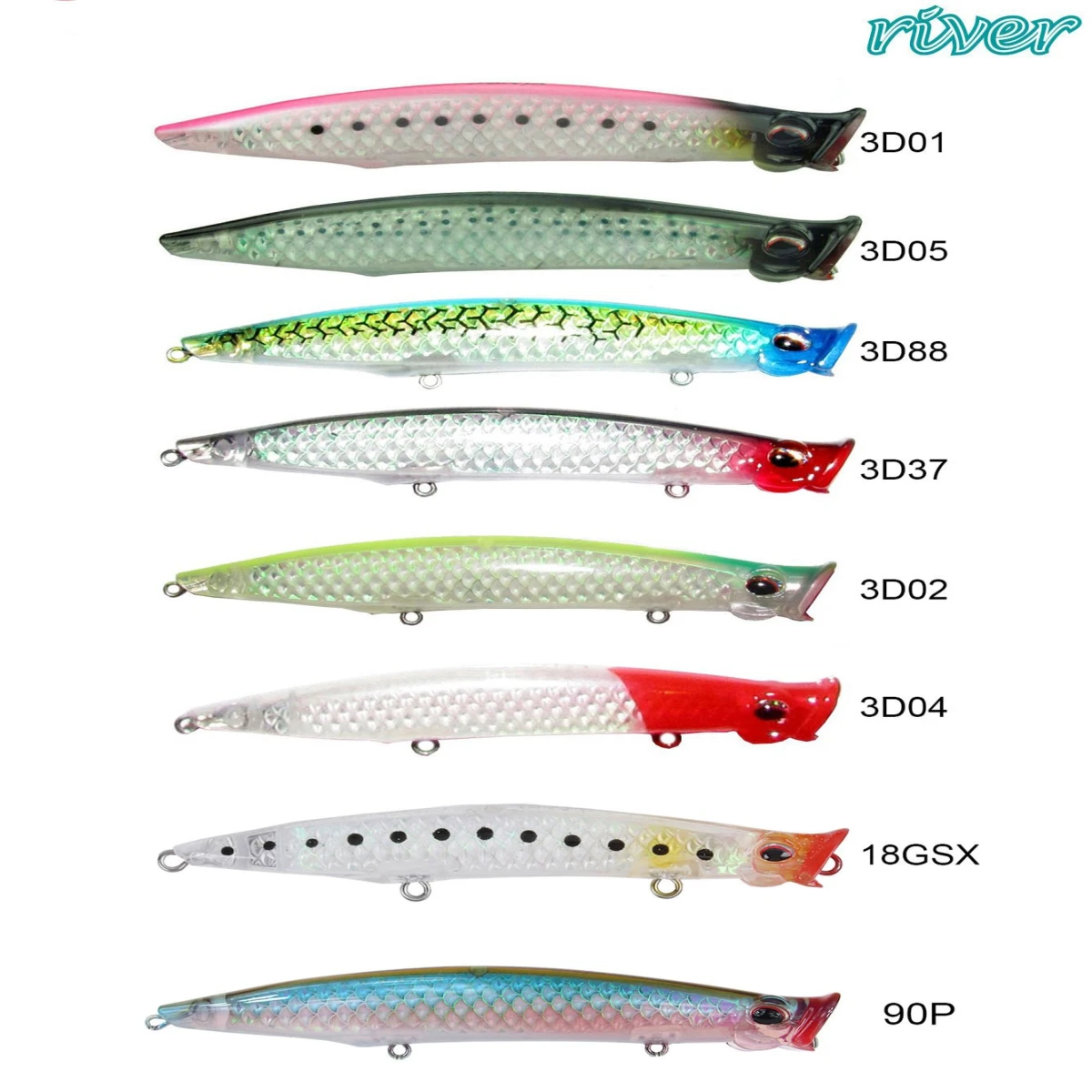 River Pop'n Catch 3D 125 12.5cm 19Gr Popper 18GSX