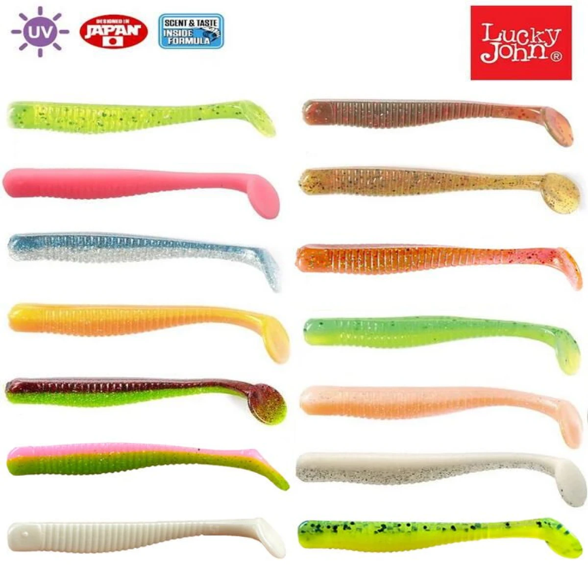 Lucky John Long John 3.1'' (7.87 cm) 8P Silikon Yem S14