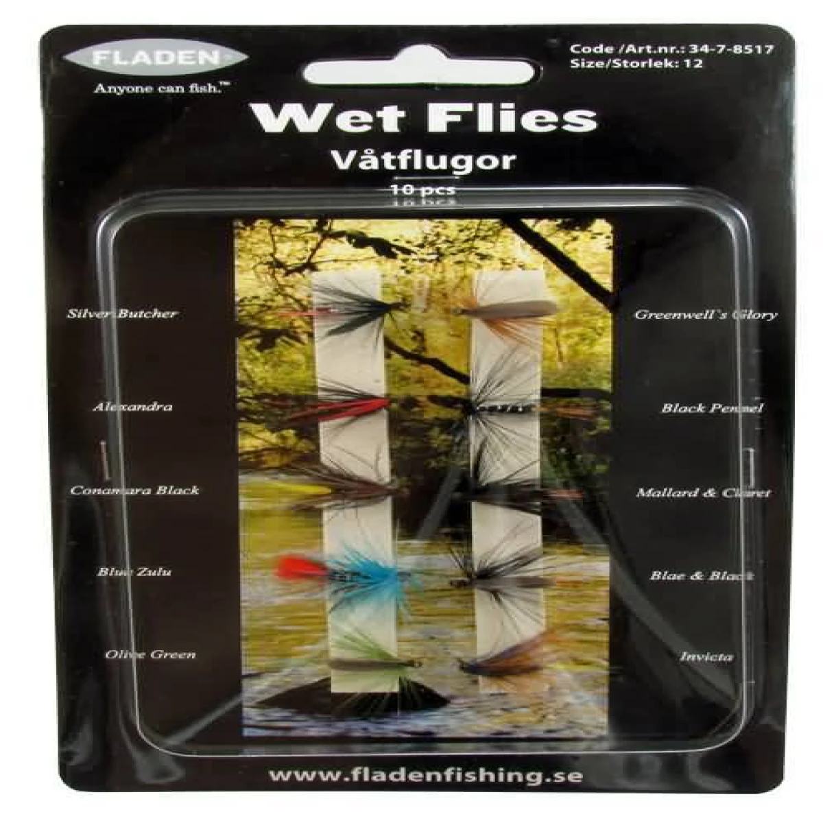 Fladen Wet Flies Fly Sinek Seti No:12 10P