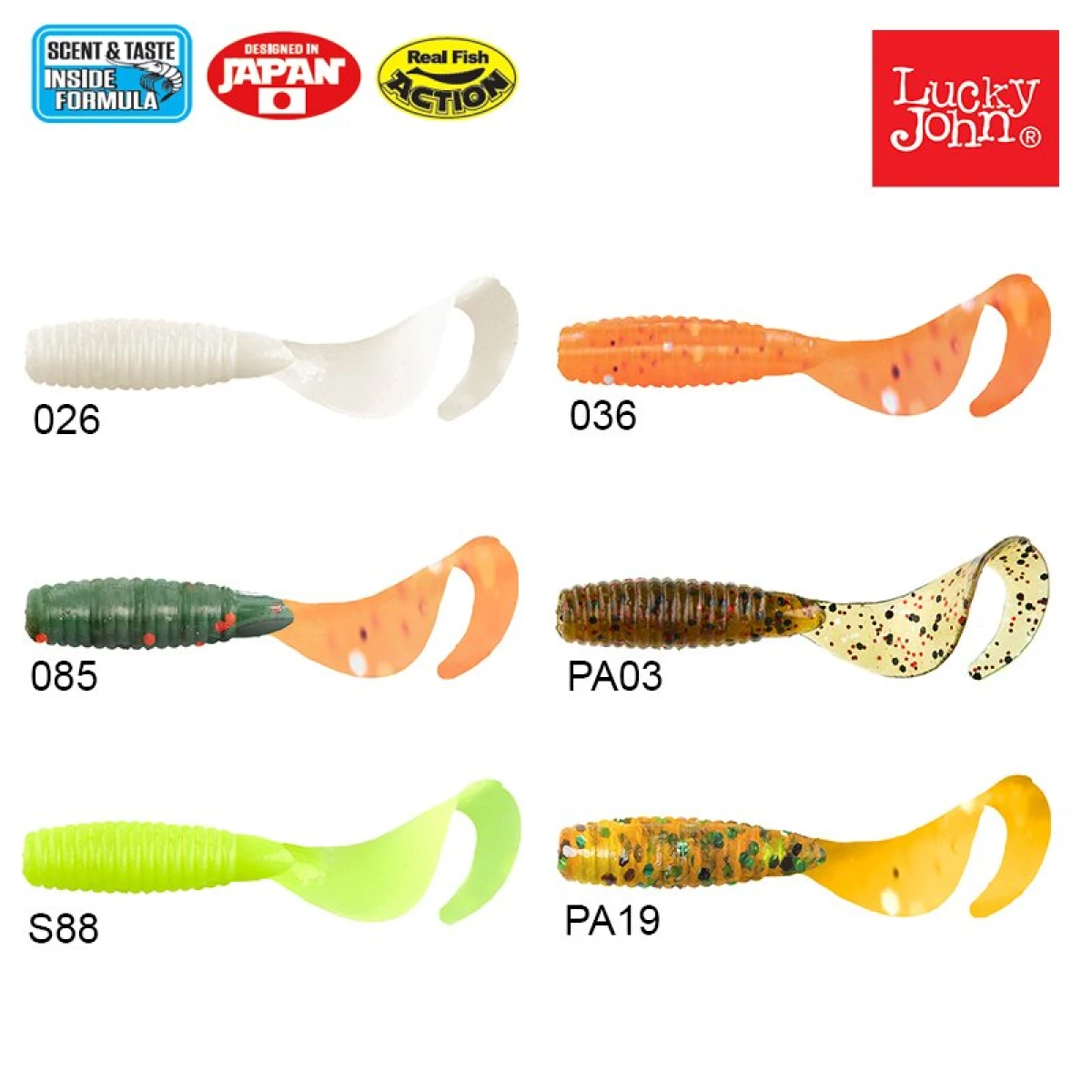 Lucky John Micro Grub 1'' (2.5 cm) Silikon Yem 15P S88