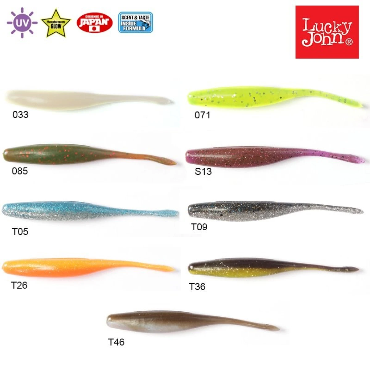 Lucky John Hama Stick 3.5'' (8.89 cm) 9P Silikon Yem 033