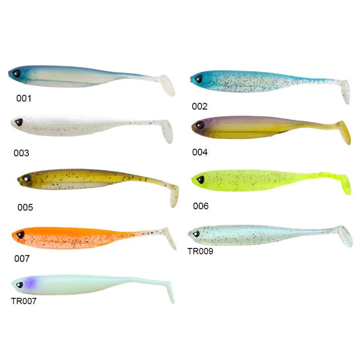 Lucky John Makora 3D Shad Tail 3'' (7.62 cm) 7P Silikon Yem 001