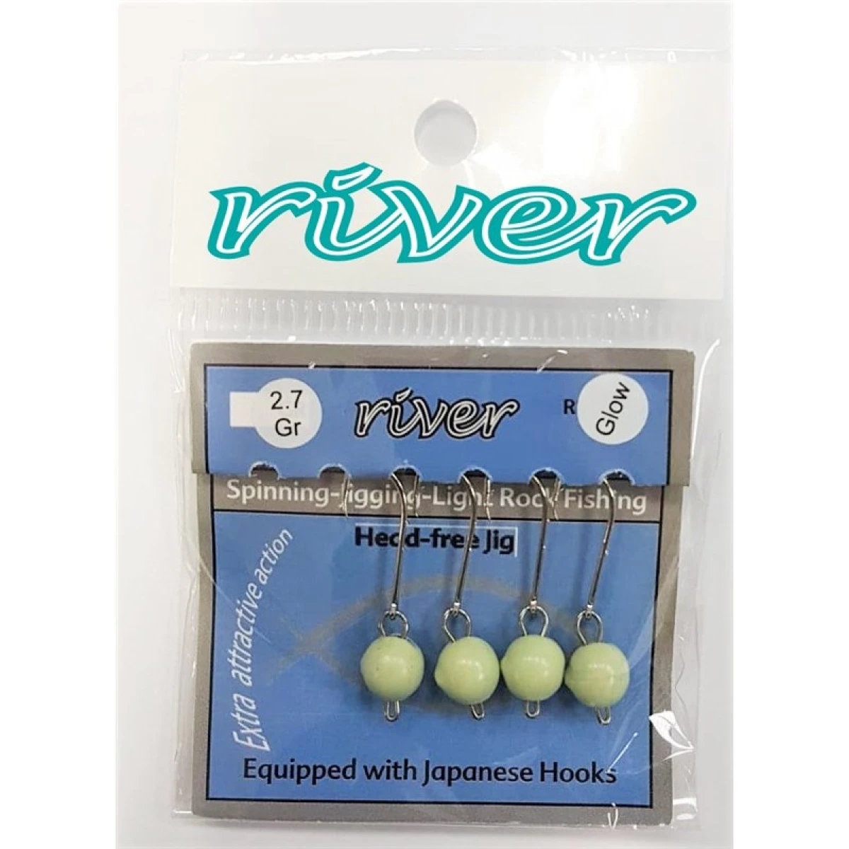 River Mafsallı Hareketli Glow Jig Head 4P 1.5 GR