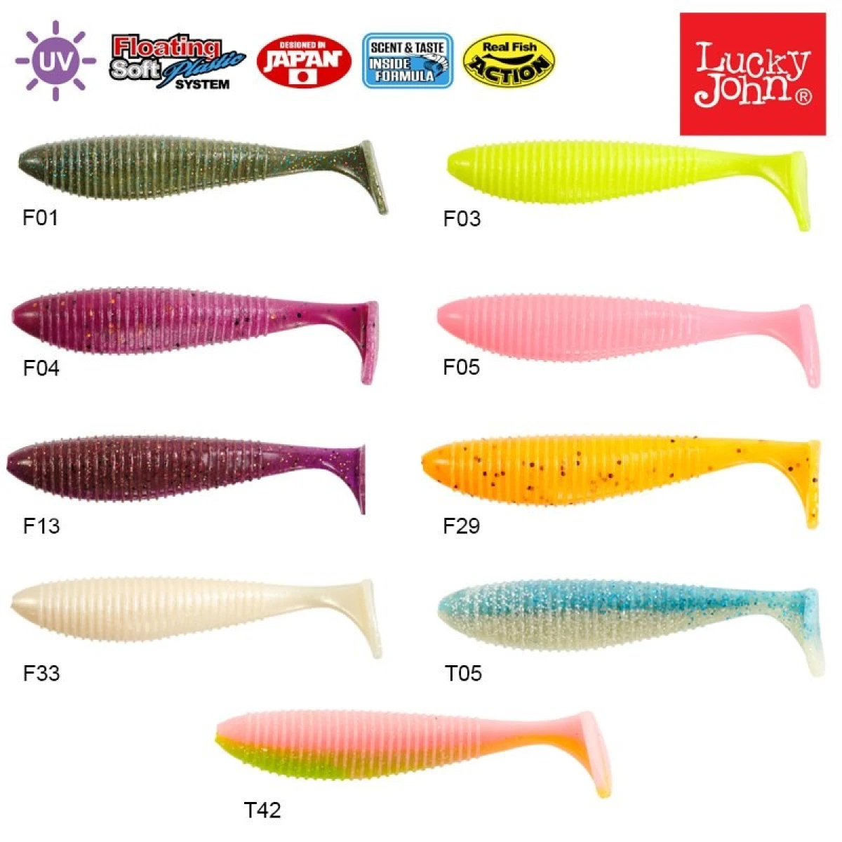 Lucky John Joco Shaker 2.5'' (6.35 cm) 6P Silikon Yem F03