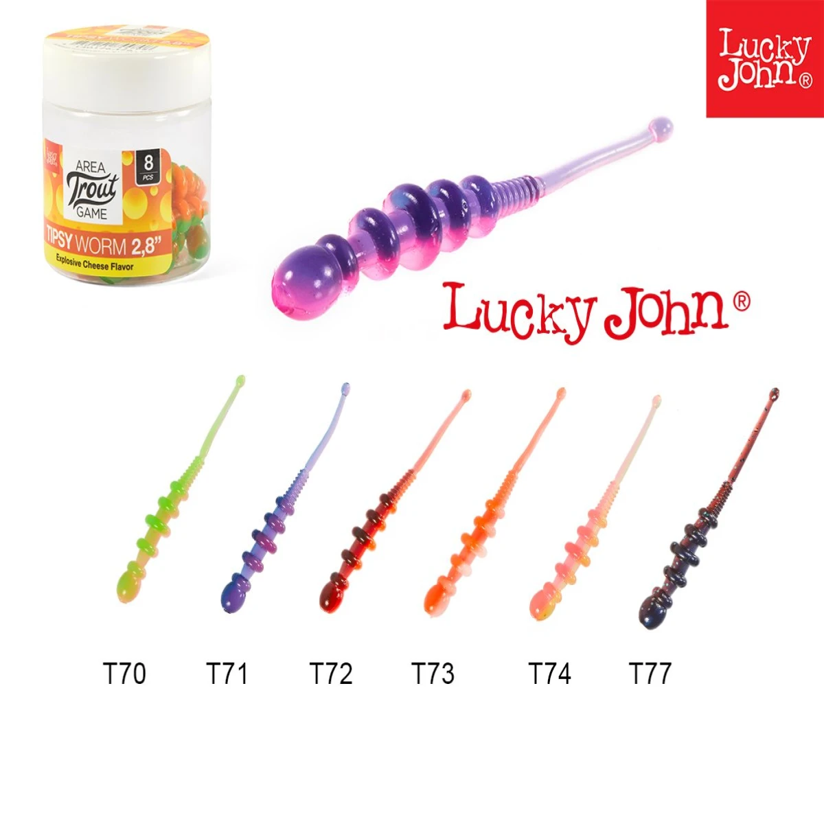 Tipsy Worm 2.3'' (5.8 Cm) Peynir Aromalı Silikon Yem T71
