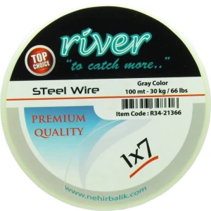 RIVER ÇELİK TEL MAKARA 100M GRİ 88 LBS