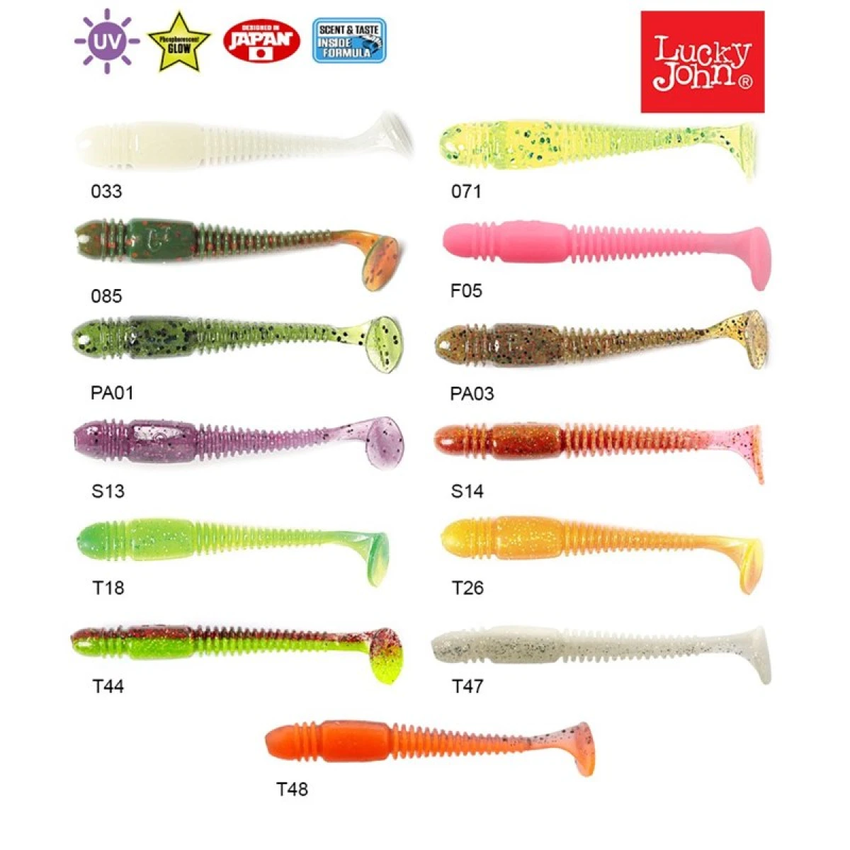 Lucky John Tioga 2.9'' (7.36 cm) 7P Silikon Yem T26