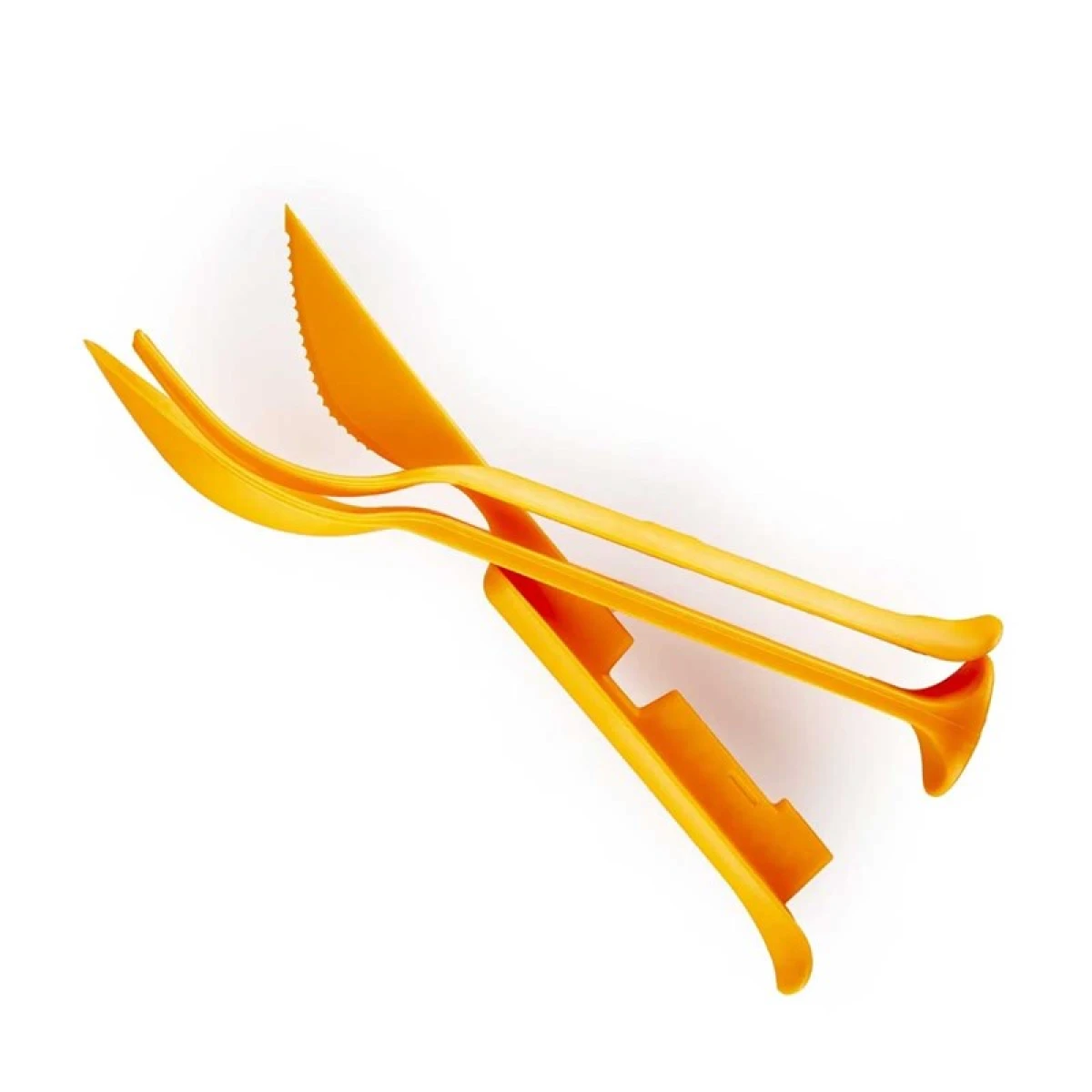 EVOLITE 3in1 Combo Spoon Fork Knife 29 Gr Kaşik Çatal Biçak Seti - ORANGE