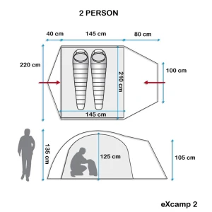 EVOLITE Excamp 2 Pro Kişilik Çadır