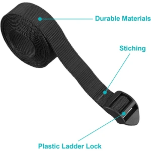 Evolite Straps Sıkıştırma Perlonu 0.80 cm - Siyah