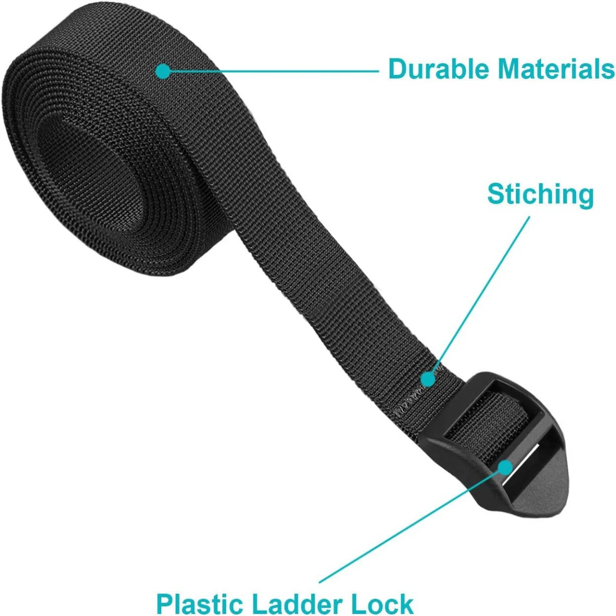 Evolite Straps Sıkıştırma Perlonu 0.80 cm - Siyah