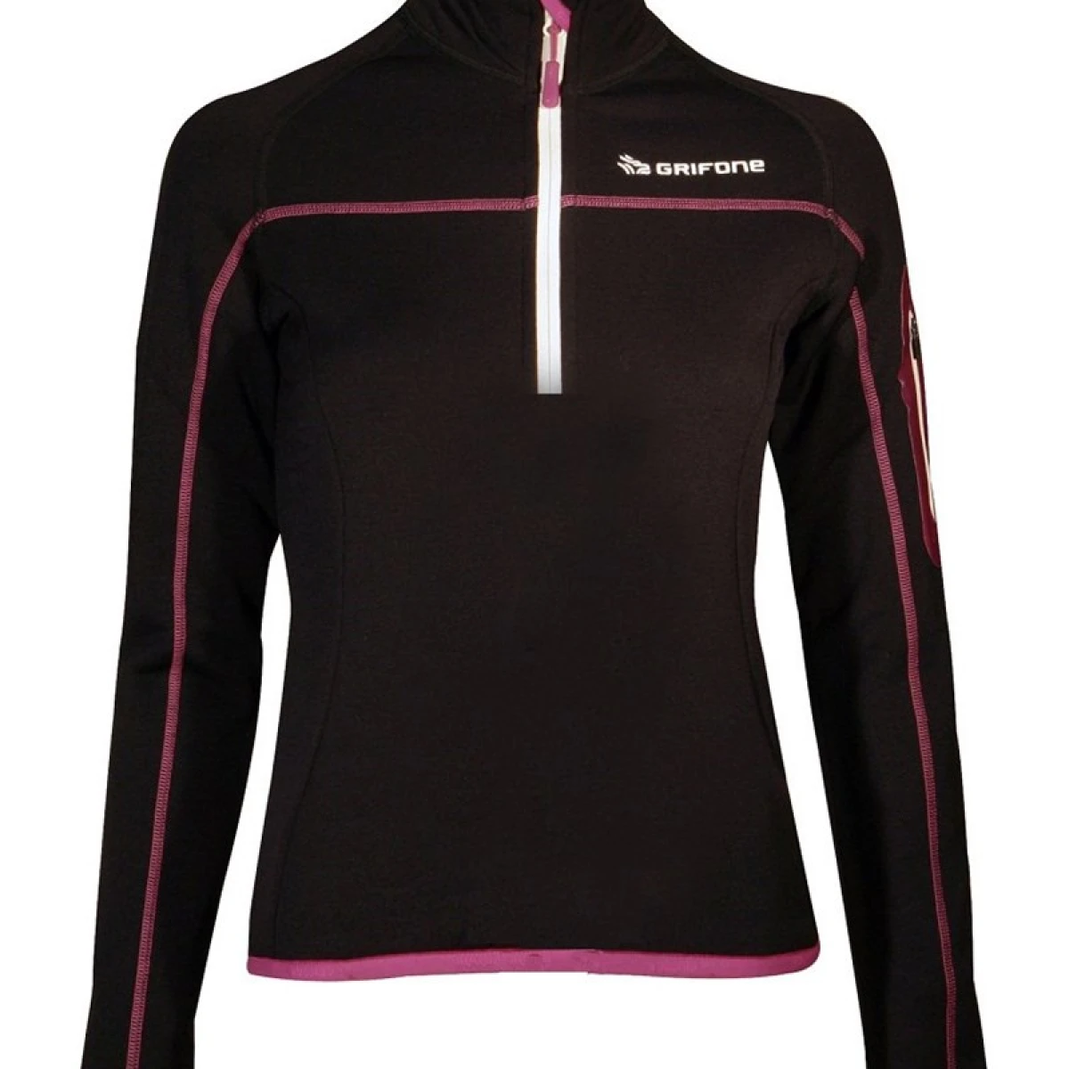 Grifone Elna Shirt Yarım Fermuarlı Polar Sweat - Yeşil-Siyah - XS