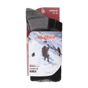 Evolite Escape X-treme –20°C Kışlık Termal Çorap - Siyah - 43-46