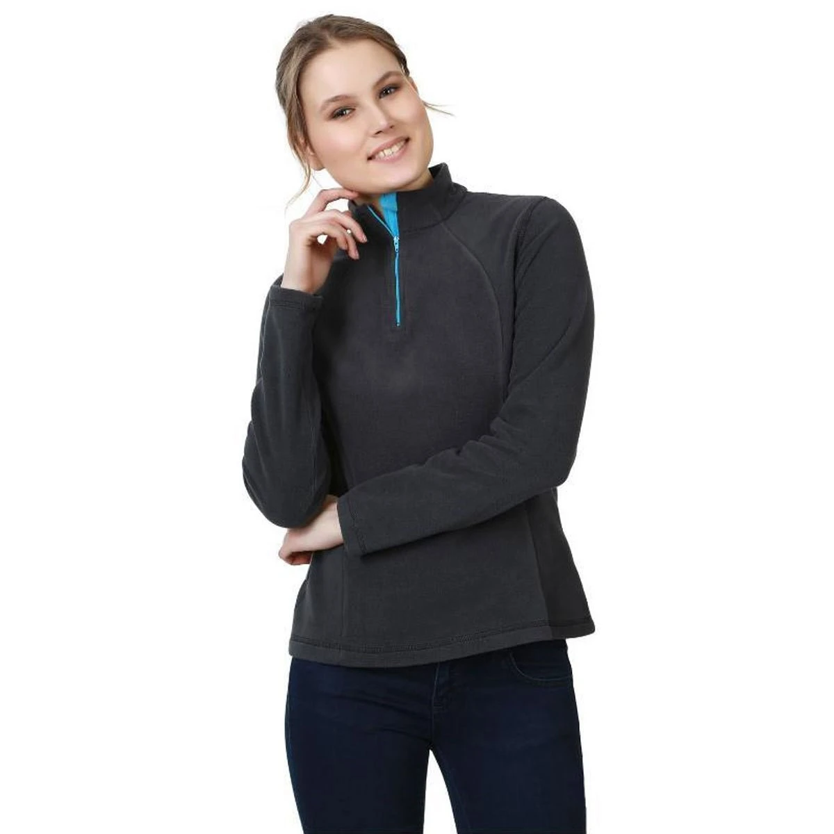 Evolite Fuga Bayan Mikro Polar Sweater - Gri - XS