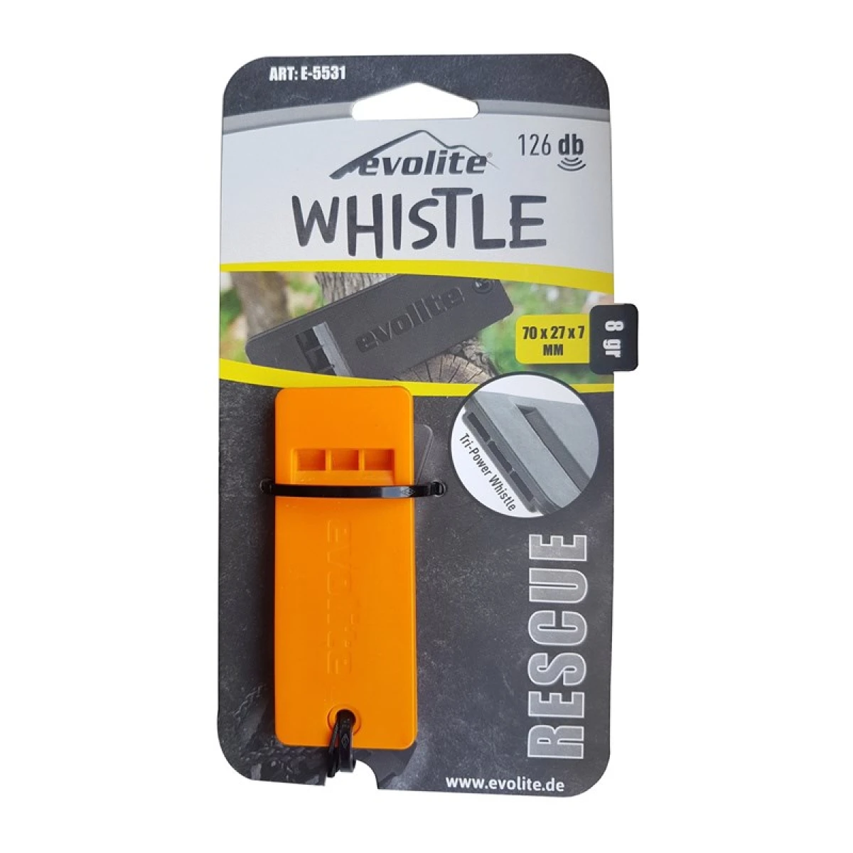 Evolite Rescue 126 Db Deprem Düdüğü - Siyah