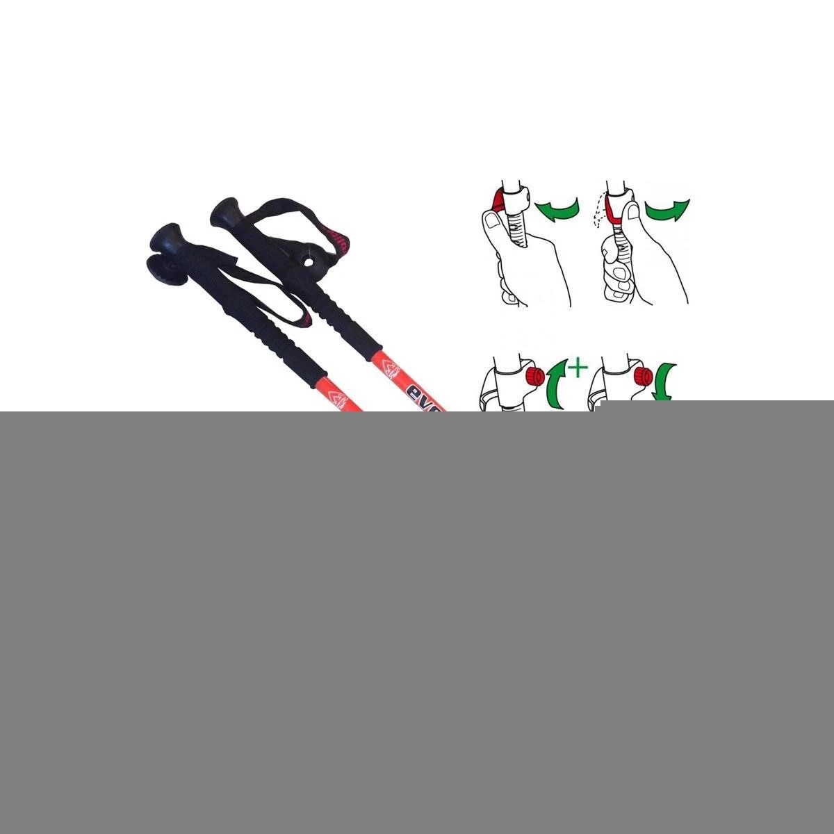 Evolite Speed-Lock Dıştan Kilitli Trekking Batonu - Turuncu
