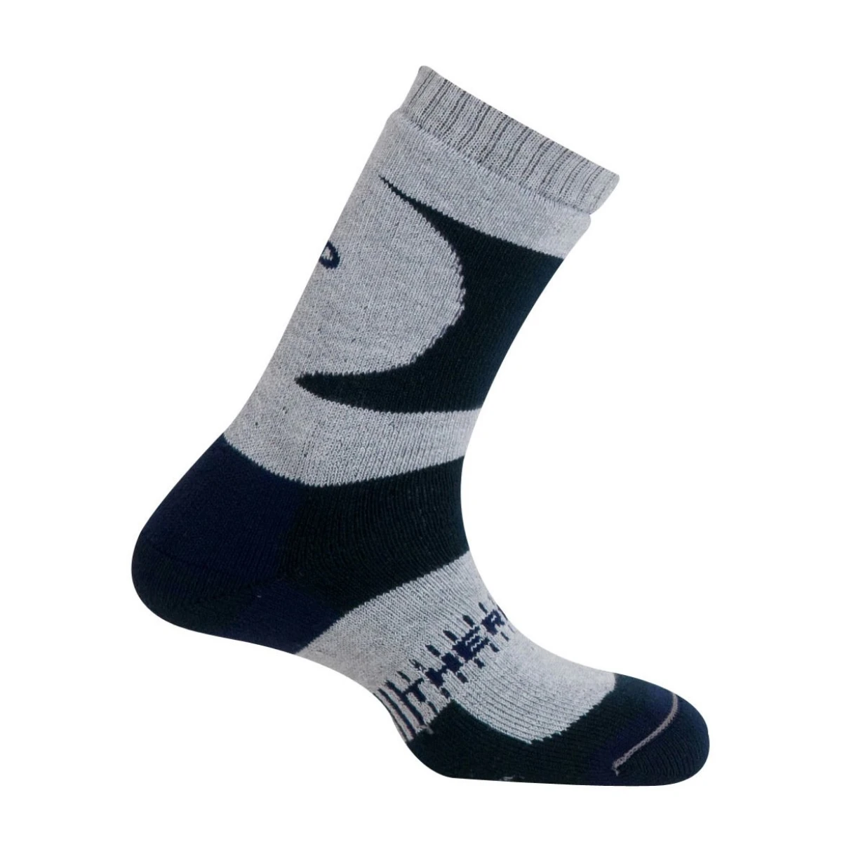 Mund K2 –28°C Kışlık Termal Çorap - Gri-Lacivert - M (38-41)