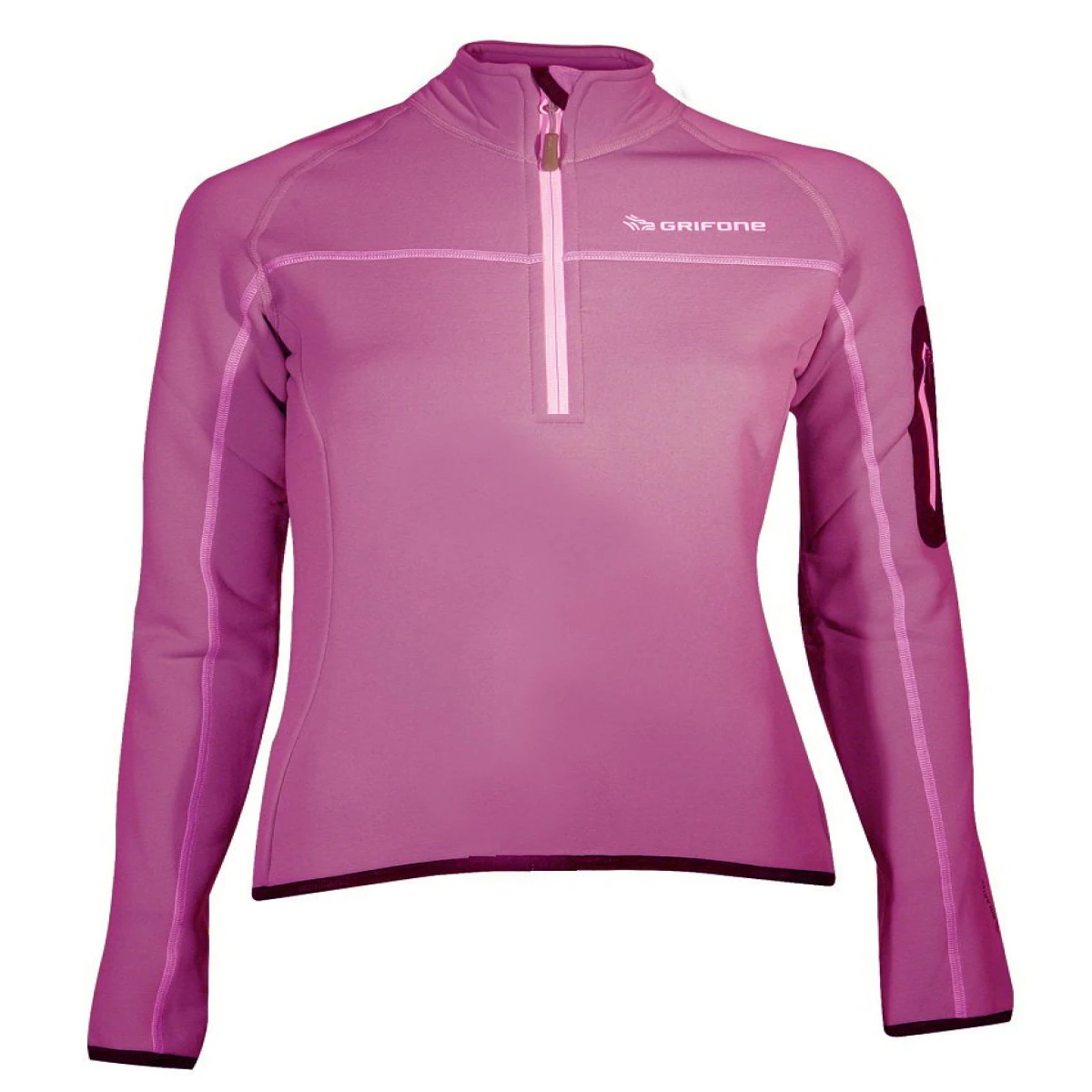 Grifone Elna Shirt Yarım Fermuarlı Polar Sweat - Yeşil-Siyah - XS