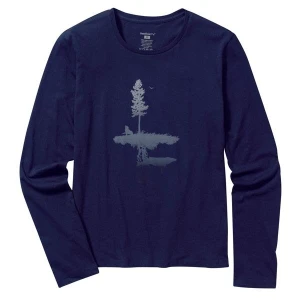 Patagonia W'S L/S Ocean AS Wilderness Tişört - Mavi - M
