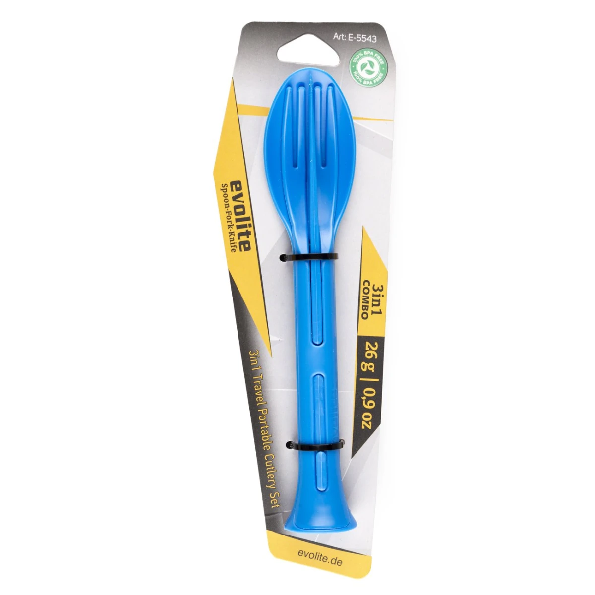 EVOLITE 3in1 Combo Spoon Fork Knife 29 Gr Kaşik Çatal Biçak Seti - Blue