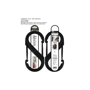 NITE IZE S-Biner Plastic Size 10 Blk/Blk Gate