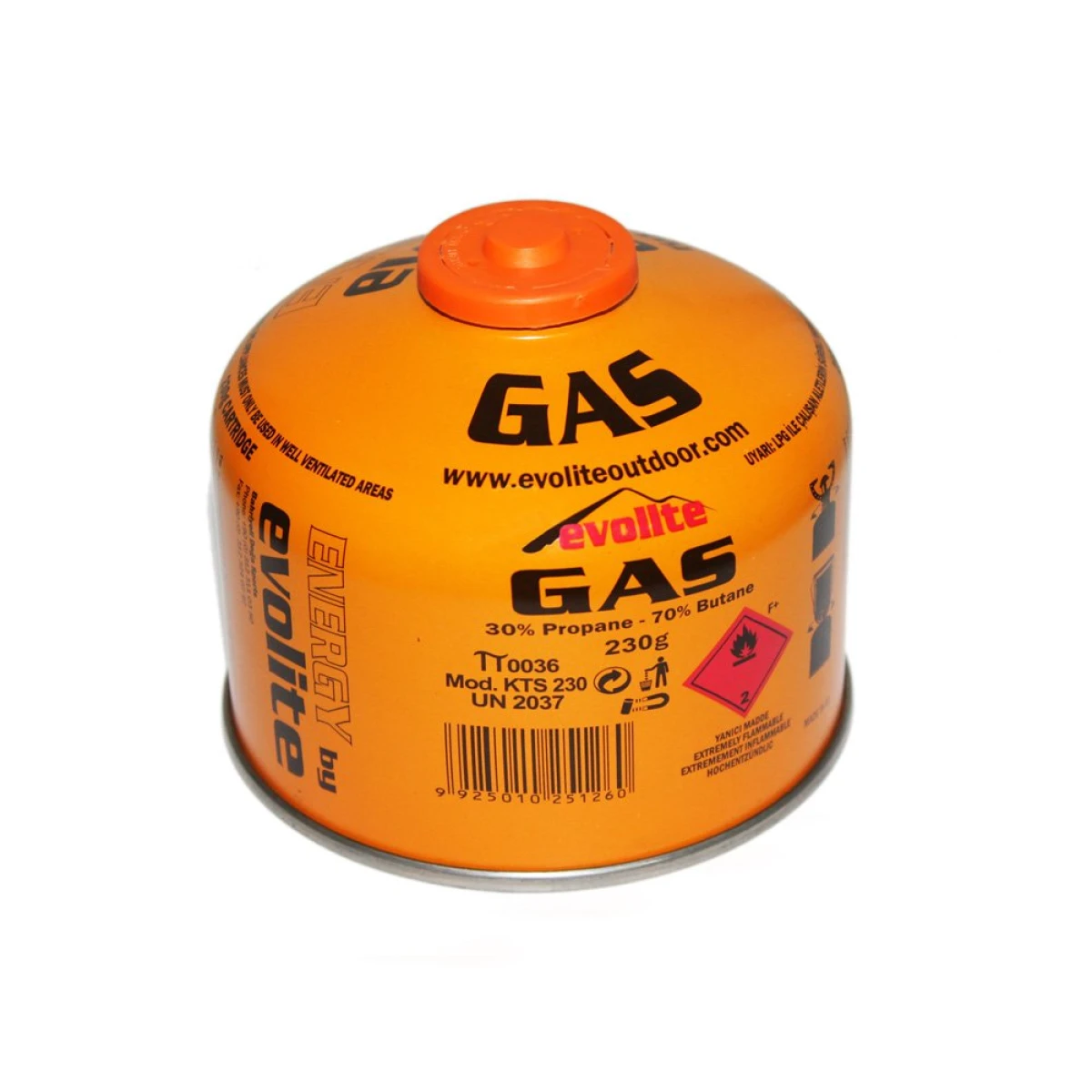 EVOLITE Butan 230 Gr Propane Kartuş