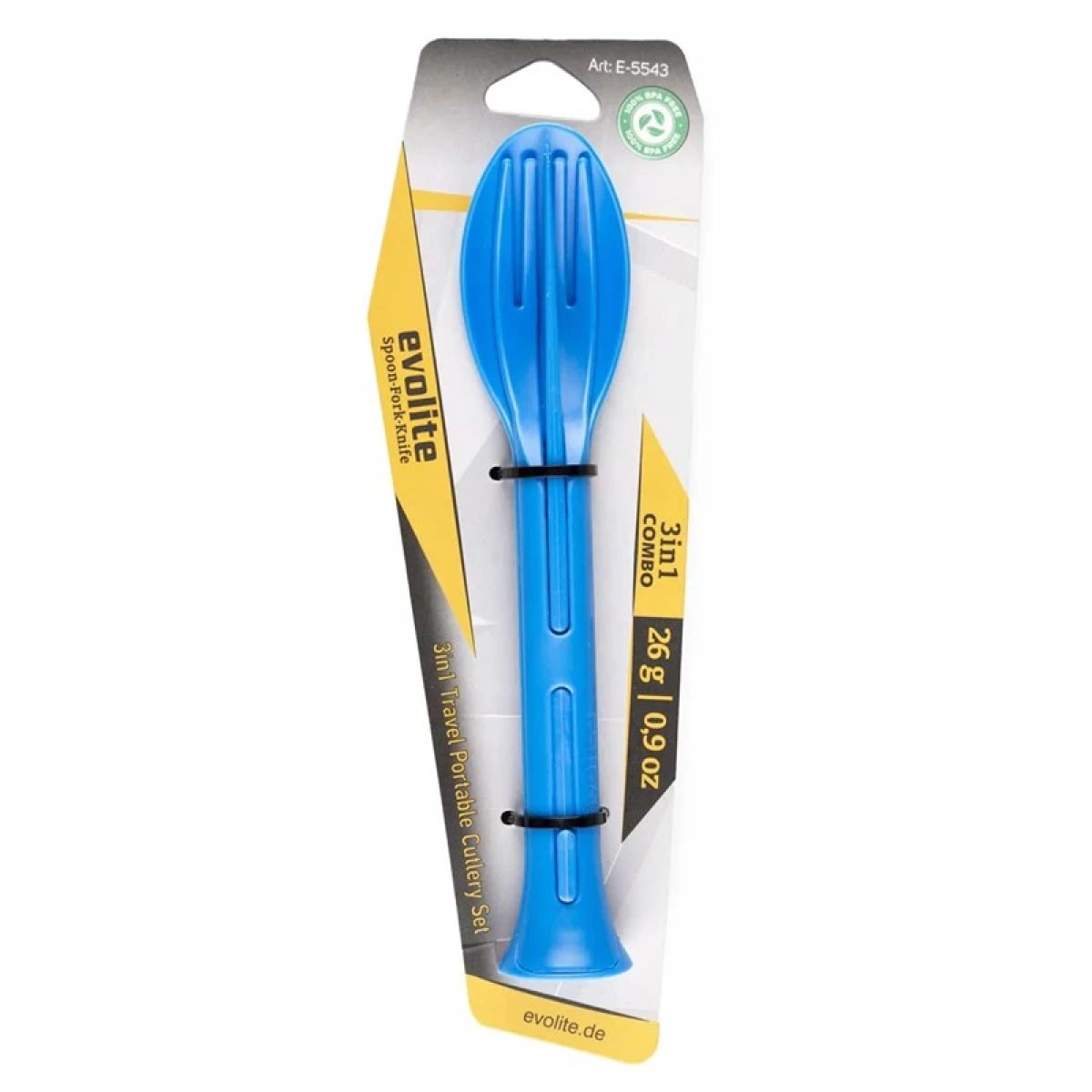 EVOLITE 3in1 Combo Spoon Fork Knife 29 Gr Kaşik Çatal Biçak Seti - Blue