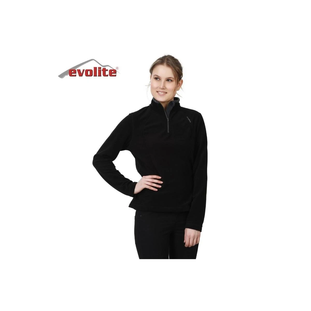 Evolite Fuga Bayan Mikro Polar Sweater - Siyah - L