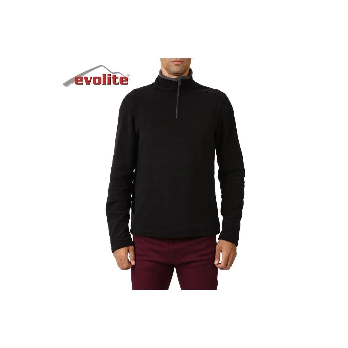 Evolite Fuga Bay Mikro Polar Sweater - Siyah - M