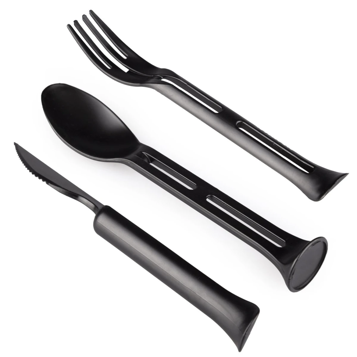 EVOLITE 3in1 Combo Spoon Fork Knife 29 Gr Kaşik Çatal Biçak Seti - Black
