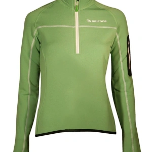 Grifone Elna Shirt Yarım Fermuarlı Polar Sweat - Yeşil-Siyah - XS