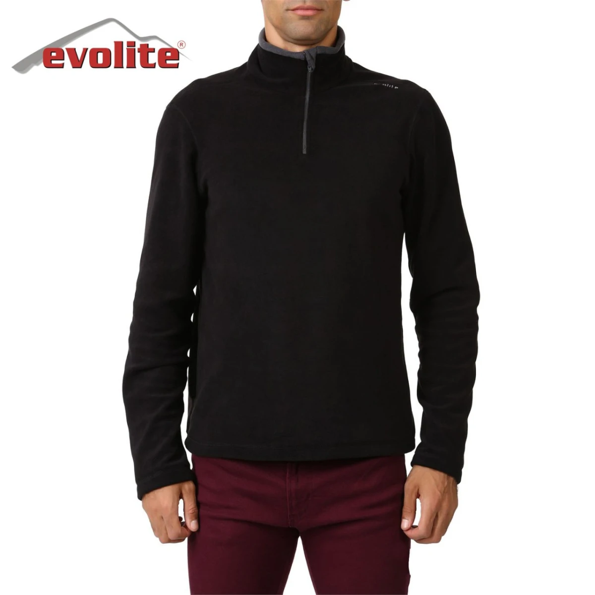 Evolite Fuga Bay Mikro Polar Sweater - Siyah - M