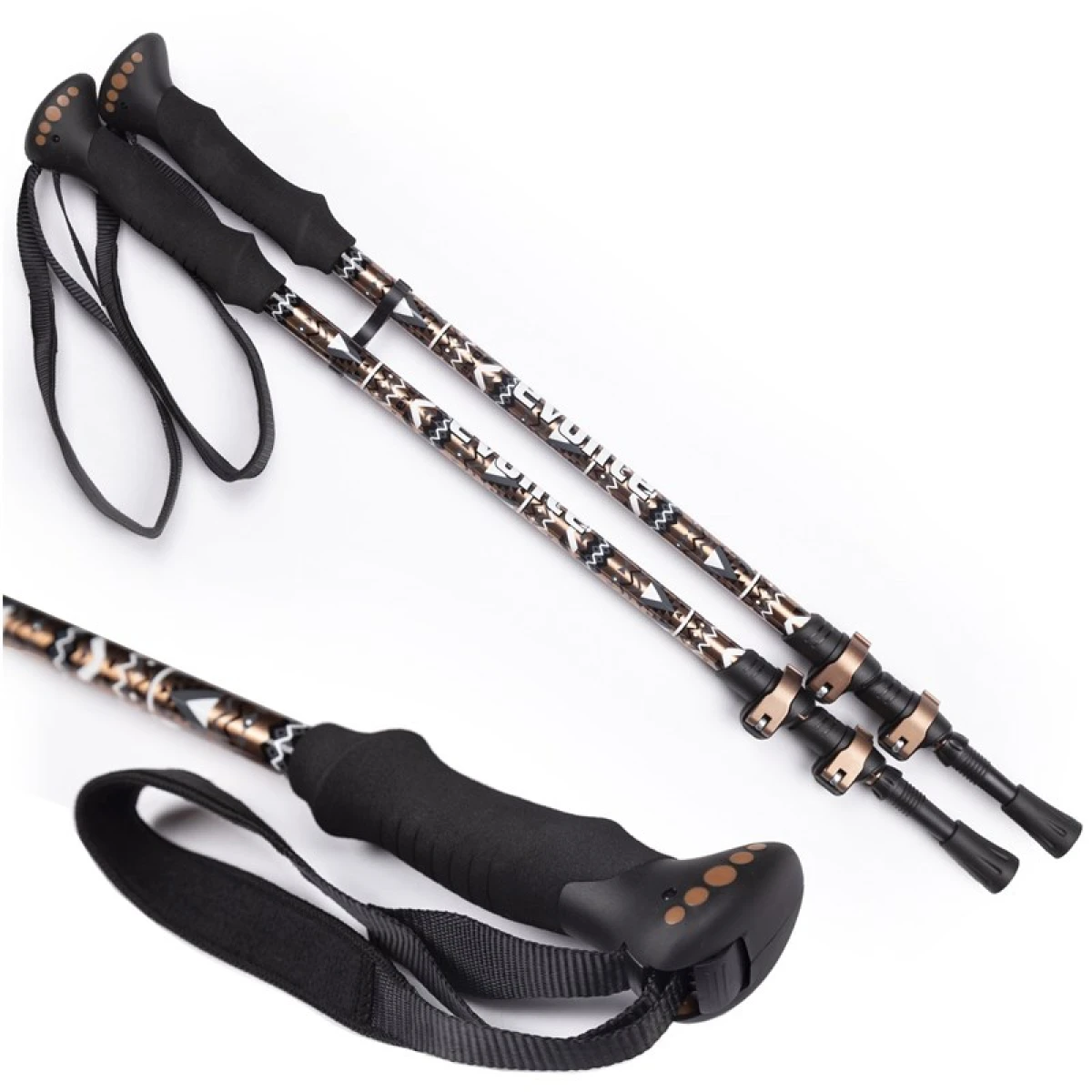 Evolite Golden Quick-Lock Dıştan Kilitli Trekking Batonu