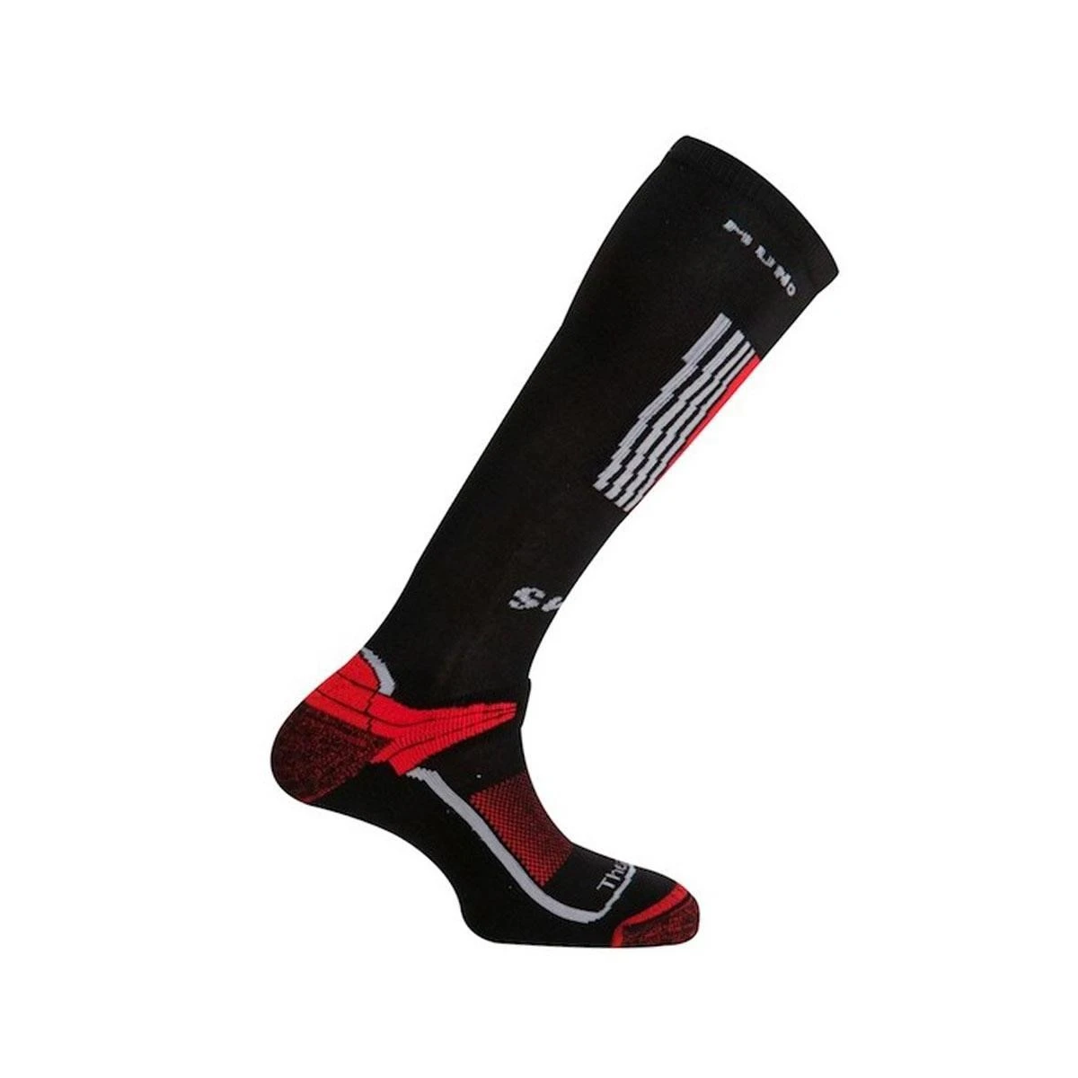 Mund Snowboard –22°C Kışlık Termal Kayak Çorabı - Kırmızı-Siyah - L-(41-45)