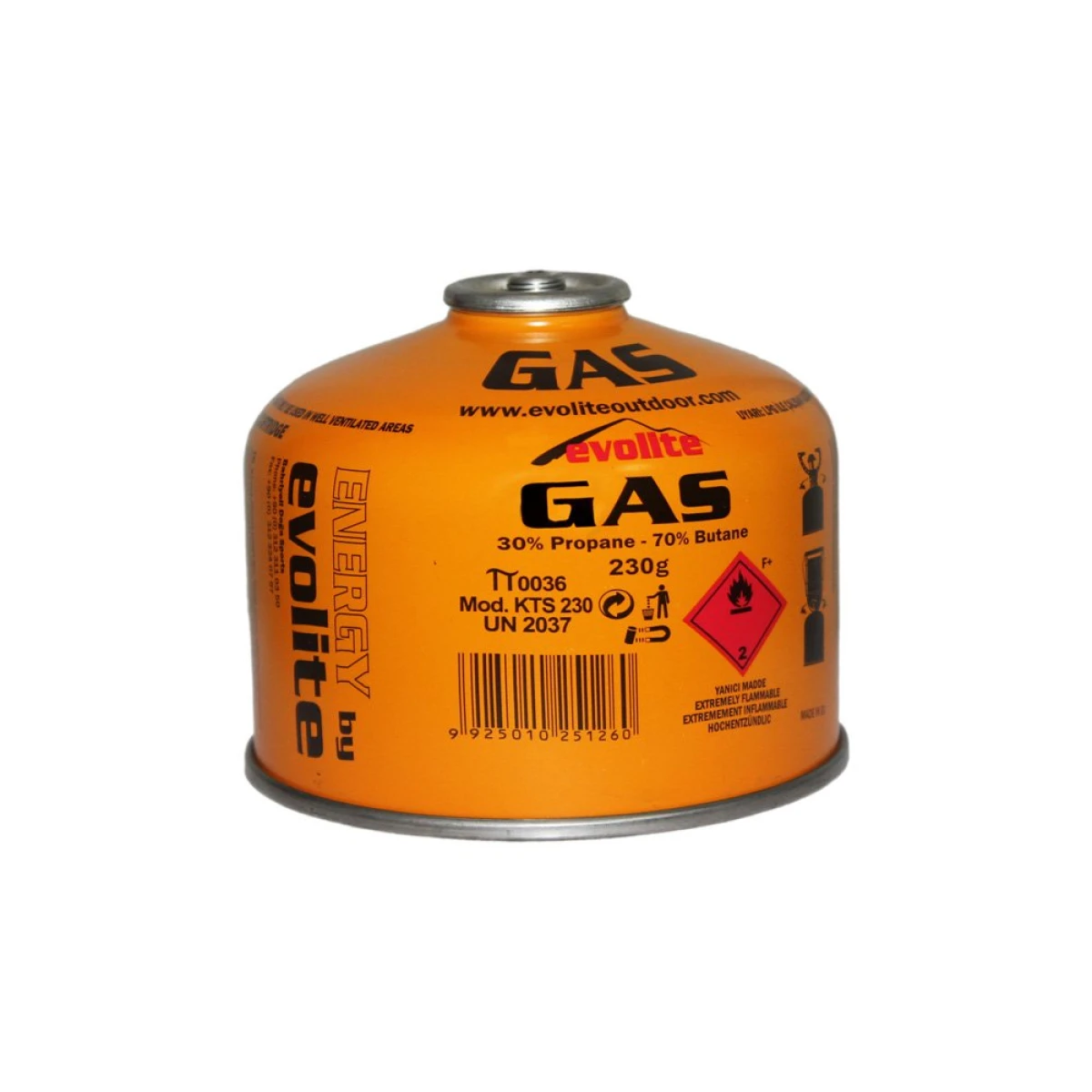 EVOLITE Butan 230 Gr Propane Kartuş