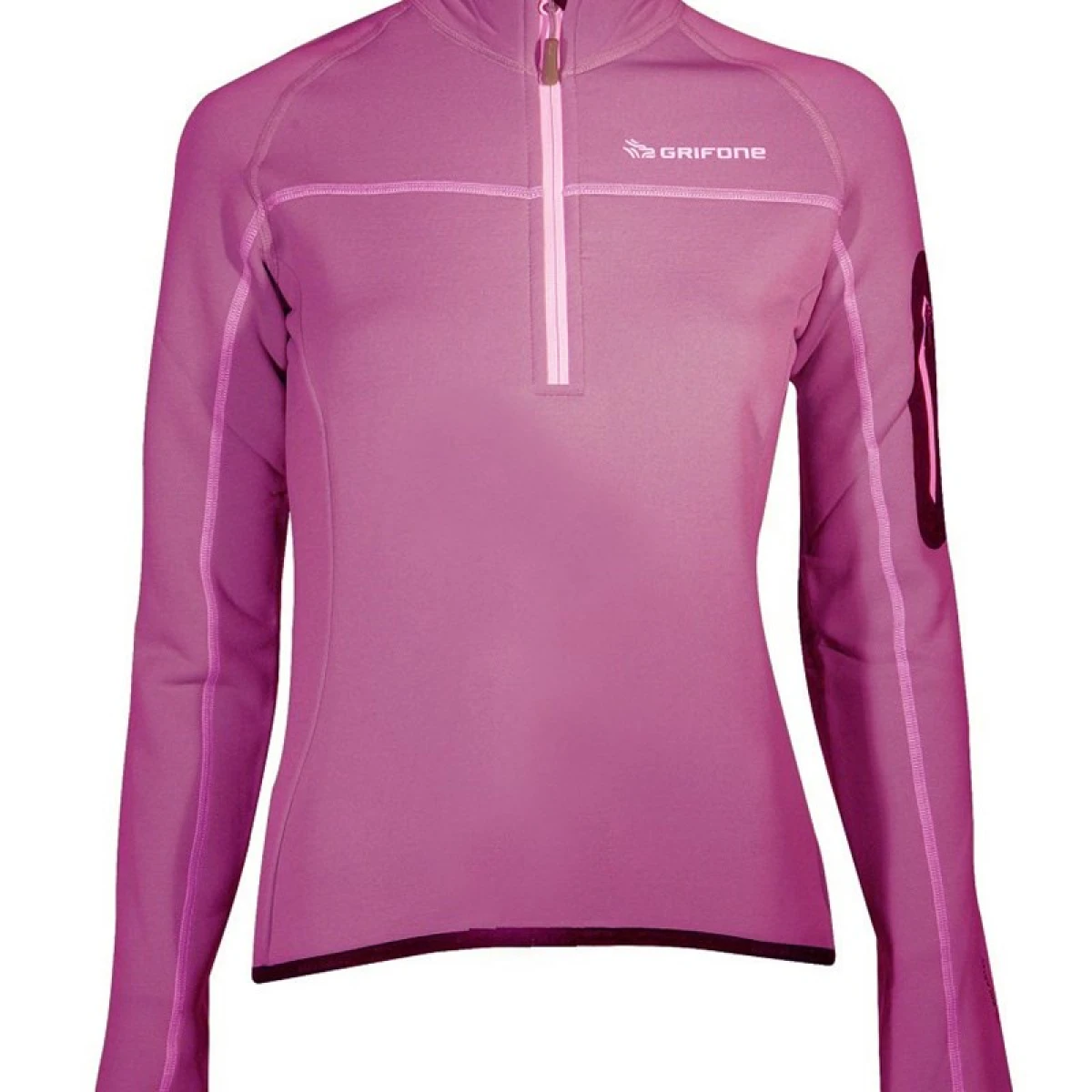 Grifone Elna Shirt Yarım Fermuarlı Polar Sweat - Yeşil-Siyah - XS