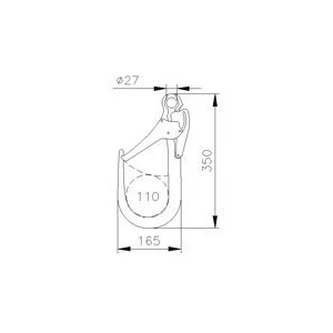 CLIMBING TECHNOLOGY Alu Giant 110 mm Emniyet Kancası