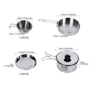 KINGCAMP Backpacker Iii Silver Yemek Set (2 Kişi)
